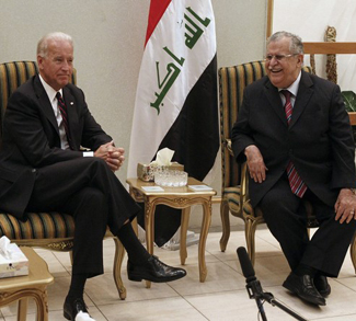 U.S. Vice President Biden meets with Iraq's President Talabani in Baghdad