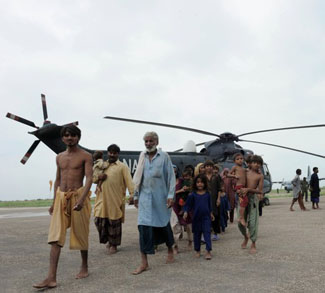 Pakistani flood survivors