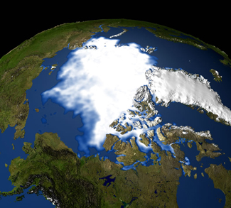 Arial view of the Arctic