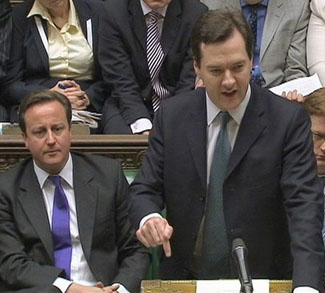 Britain's Finance Minister George Osborne announces the UK government's spending plans at parliament in London
