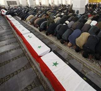 Mideast Syria Funeral