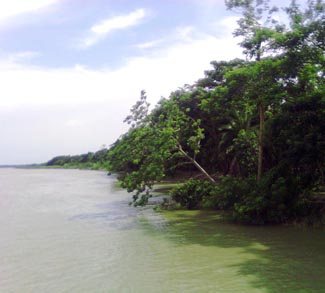 River bordering India and Bangladesh