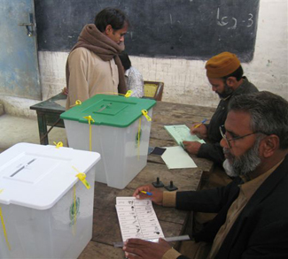 Wahlen in Lahore, Pakistan 2008