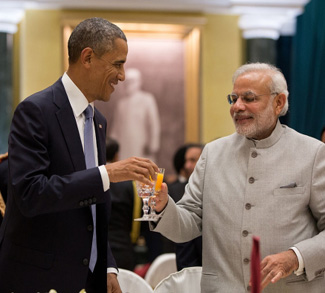 Obama and Modi in the White House CC Wikicommons
