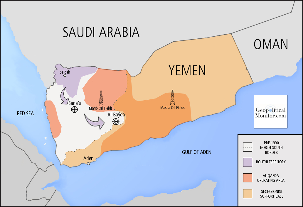 Yemen Map Geopoliticalmonitor.com