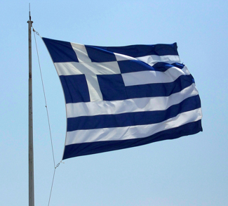 Greek flag, cc Flickr Eusebius@Commons