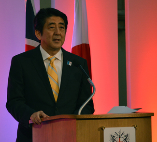 Shinzo_Abe,_Prime_Minister_of_Japan_(9092387608), cc Wikicommons, Chatham House London