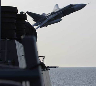US-RussiaFlyby, photo credit: US Navy