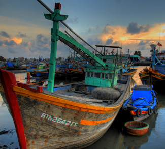 A fishing boat in Vietnam. Vietnam is one of the major players in the South China Sea dispute.