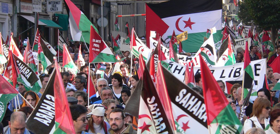 A pro-Western Sahara protest in Madrid, cc Flickr Western Sahara, modified, https://creativecommons.org/licenses/by-sa/2.0/
